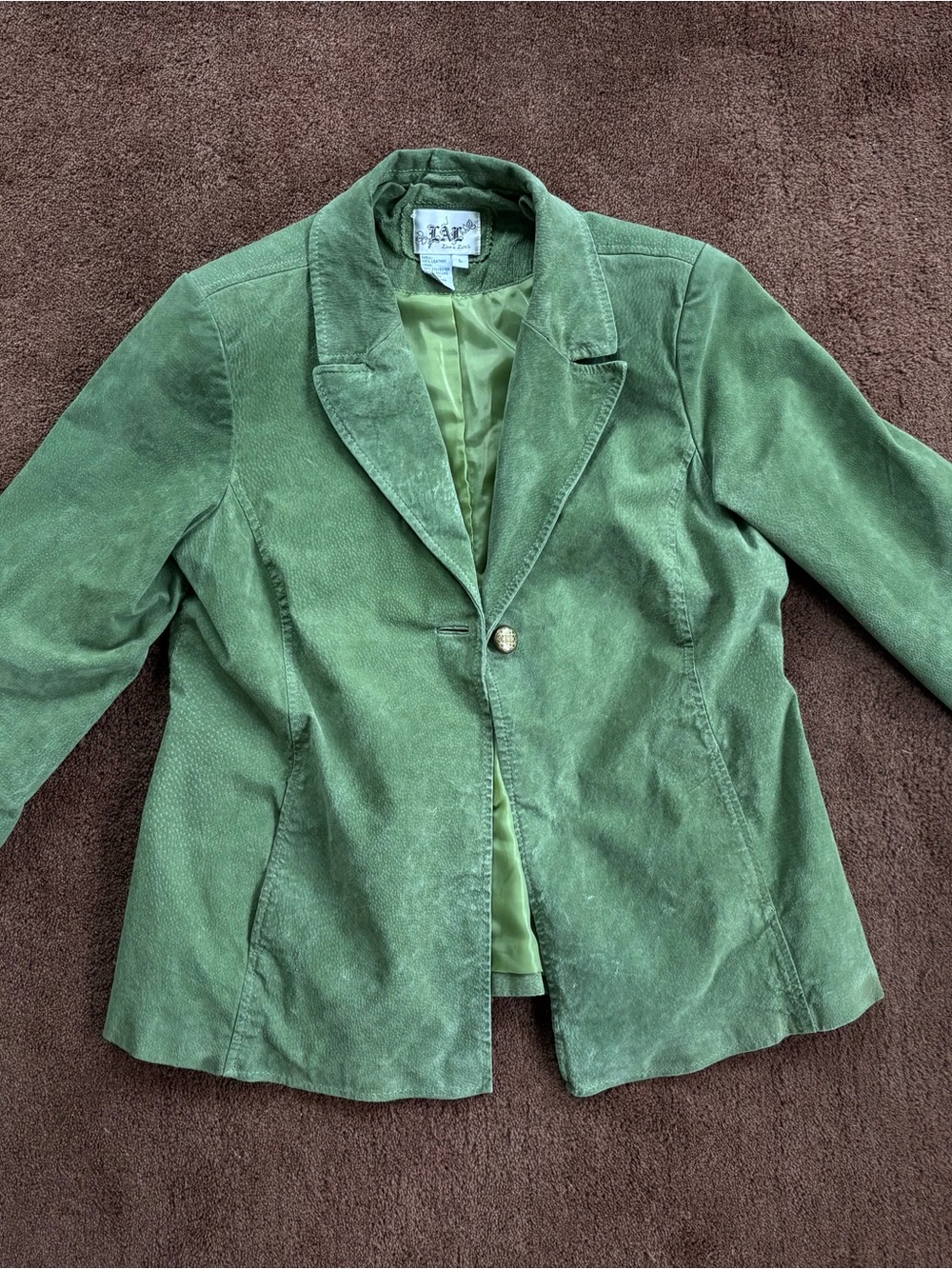 Live a Little Moss Green Suede Women's Blazer